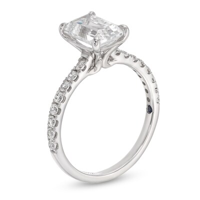 Vera Wang Love Collection 2.23 CT. T.W. Emerald-Cut Certified Lab-Created Diamond Engagement Ring in 14K White Gold