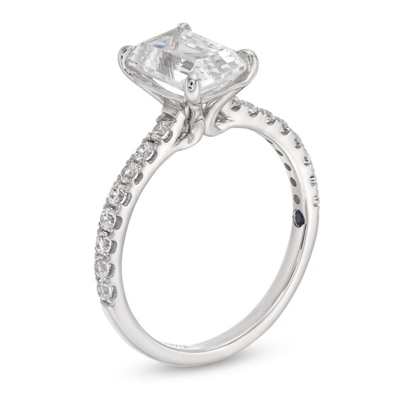 Vera Wang Love Collection 2.23 CT. T.W. Emerald-Cut Certified Lab-Created Diamond Engagement Ring in 14K White Gold