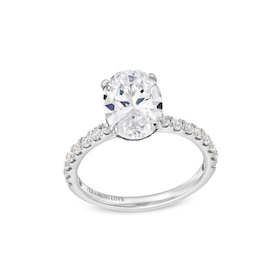 Vera Wang Love Collection 2.23 CT. T.W. Oval Certified Lab-Grown Diamond Engagement Ring in 14K White Gold (F/VS2)