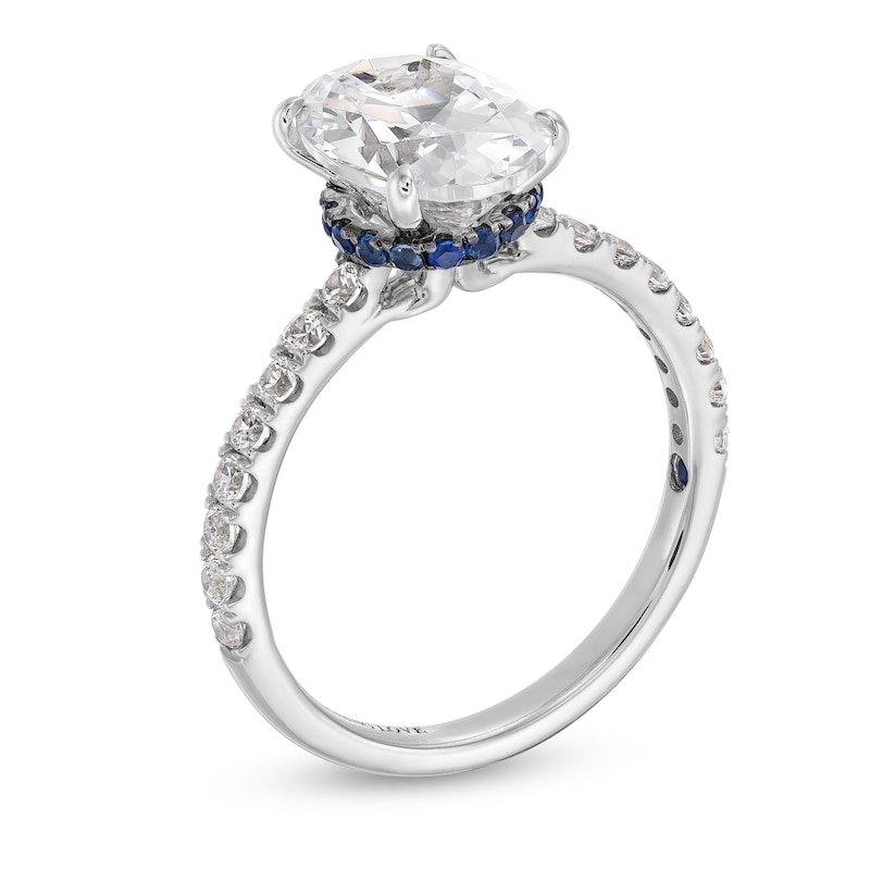 Main Image 3 of Vera Wang Love Collection 2.23 CT. T.W. Oval Certified Lab-Grown Diamond Engagement Ring in 14K White Gold (F/VS2)