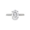 Thumbnail Image 4 of Vera Wang Love Collection 2.23 CT. T.W. Oval Certified Lab-Grown Diamond Engagement Ring in 14K White Gold (F/VS2)