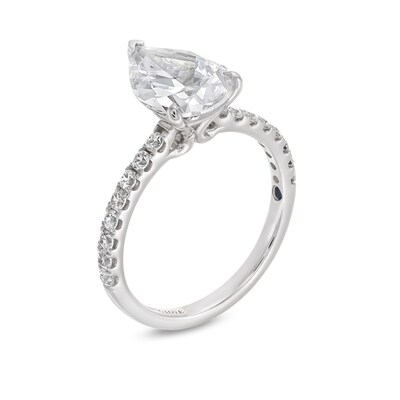 TRUE Lab-Created Diamonds by Vera Wang Love 2.23 CT. T.W. Pear-Shaped Engagement Ring in 14K White Gold (F/VS2)