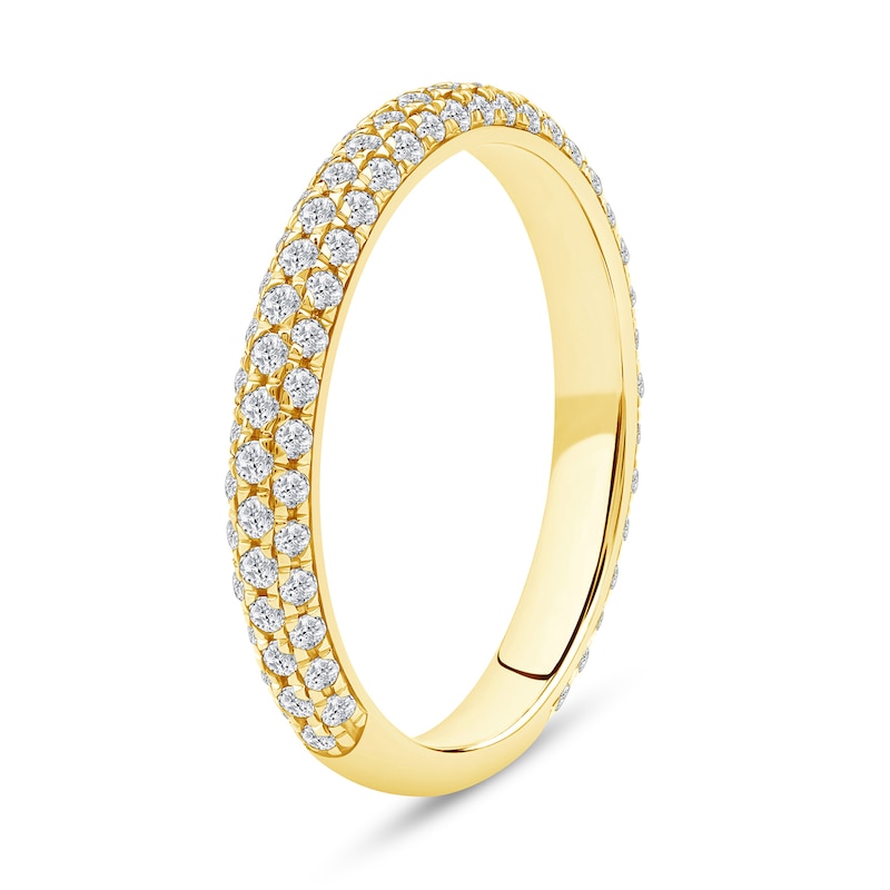 Main Image 2 of 0.75 CT. T.W. Certified Lab-Grown Diamond Triple Row Anniversary Band in 14K Gold (F/VS2)