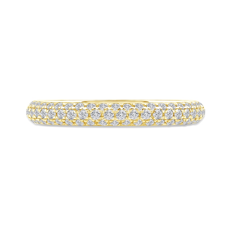 Main Image 3 of 0.75 CT. T.W. Certified Lab-Grown Diamond Triple Row Anniversary Band in 14K Gold (F/VS2)