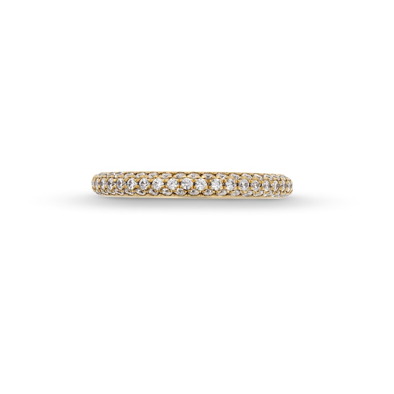 Main Image 4 of 0.75 CT. T.W. Certified Lab-Grown Diamond Triple Row Anniversary Band in 14K Gold (F/VS2)