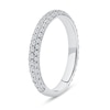 Thumbnail Image 2 of 0.75 CT. T.W. Certified Lab-Grown Diamond Triple Row Anniversary Band in 14K White Gold (F/VS2)