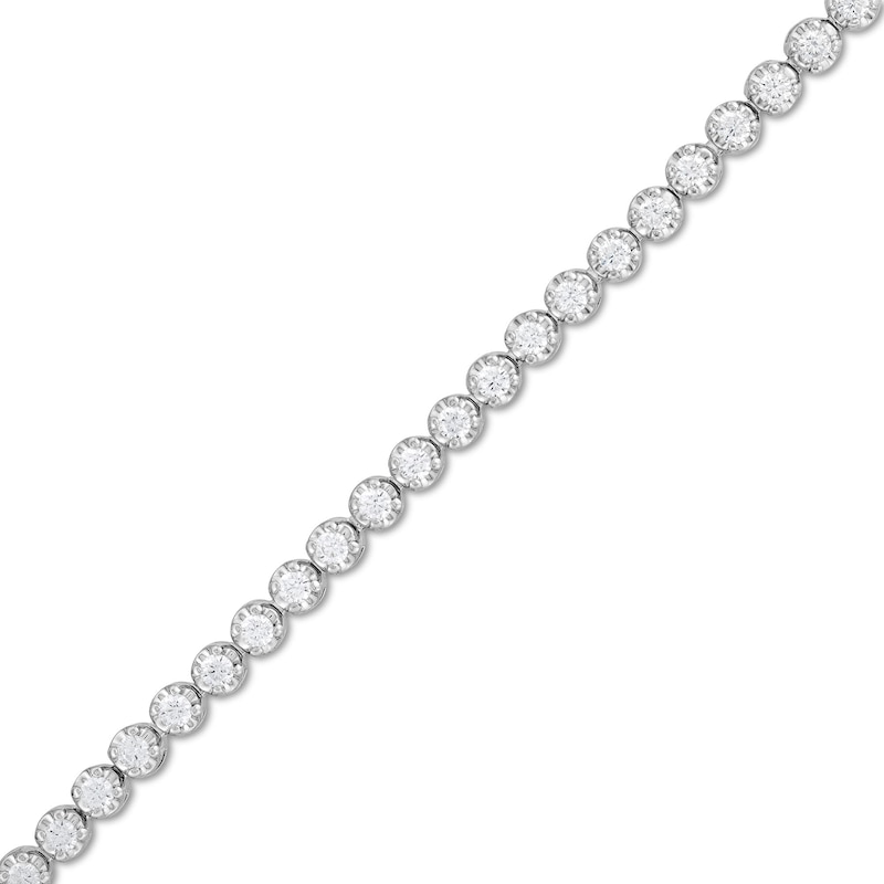 Main Image 1 of 2.00 CT. T.W. Certified Lab-Grown Diamond Bubbles Tennis Bracelet in Sterling Silver (I/SI2)