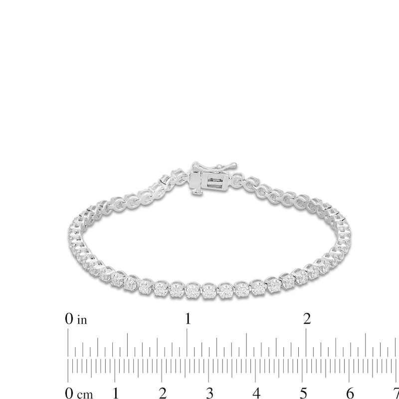 Main Image 4 of 2.00 CT. T.W. Certified Lab-Grown Diamond Bubbles Tennis Bracelet in Sterling Silver (I/SI2)