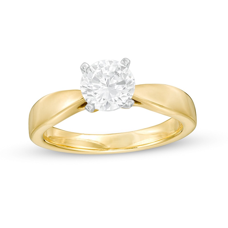 Previously Owned - Celebration 100 1.00 CT. Canadian Certified Diamond Solitaire Engagement Ring in 14 Gold (I/SI2)