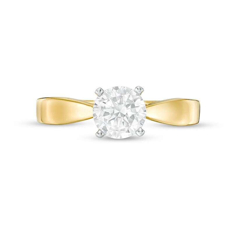 Previously Owned - Celebration 100 1.00 CT. Canadian Certified Diamond Solitaire Engagement Ring in 14 Gold (I/SI2)