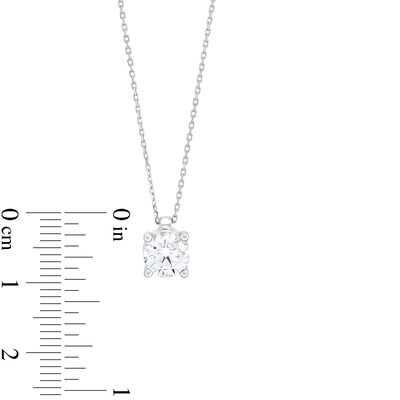 CT. Certified Lab-Created Diamond Solitaire Pendant in Sterling Silver (I/SI2