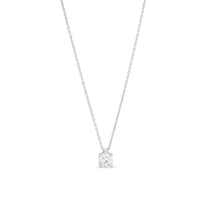 Main Image 1 of 1.00 CT. Certified Lab-Grown Diamond Solitaire Pendant in Sterling Silver (I/SI2)