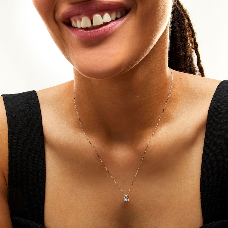 Main Image 2 of 1.00 CT. Certified Lab-Grown Diamond Solitaire Pendant in Sterling Silver (I/SI2)