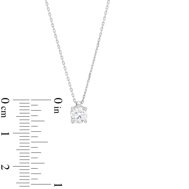 Main Image 4 of 1.00 CT. Certified Lab-Grown Diamond Solitaire Pendant in Sterling Silver (I/SI2)