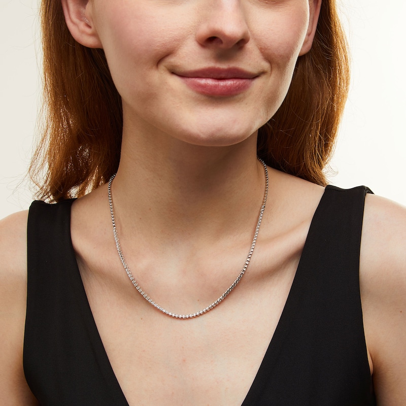 Main Image 2 of 1.00 CT. T.W. Certified Lab-Grown Diamond Necklace in Sterling Silver (I/SI2)