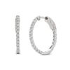 Thumbnail Image 1 of 0.50 CT. T.W. Certified Lab-Grown Diamond Inside-Out Hoop Earrings in Sterling Silver (I/SI2)