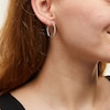 Thumbnail Image 2 of 0.50 CT. T.W. Certified Lab-Grown Diamond Inside-Out Hoop Earrings in Sterling Silver (I/SI2)