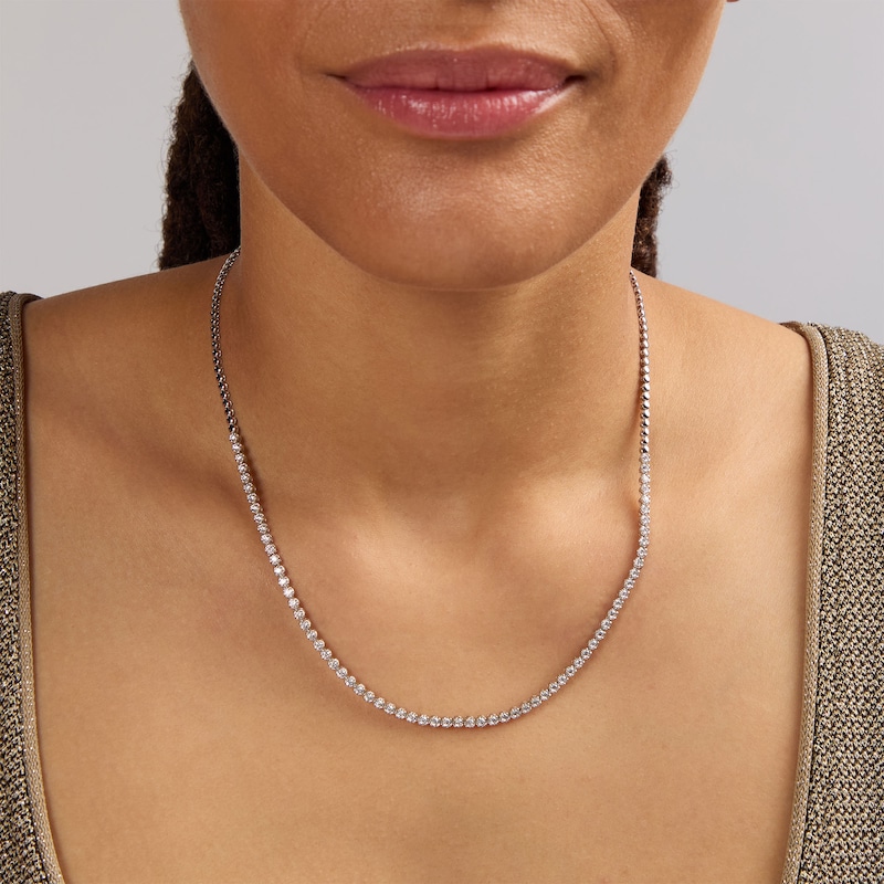 2.00 CT. T.W. Lab-Grown Diamond Necklace in Sterling Silver (I/SI2) - 18"