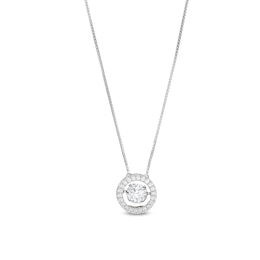 Unstoppable Love™ 0.88 CT. T.W. Certified Lab-Grown Diamond Open Frame Necklace in 14K White Gold (F/SI2)