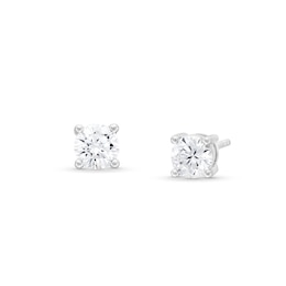 1.00 CT. T.W. Certified Lab-Created Diamond Solitaire Stud Earrings in Sterling Silver (I/SI2)