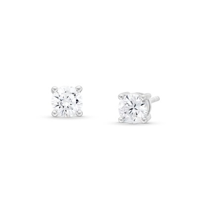 CT. T.W. Certified Lab-Created Diamond Solitaire Stud Earrings in Sterling Silver (I/SI2