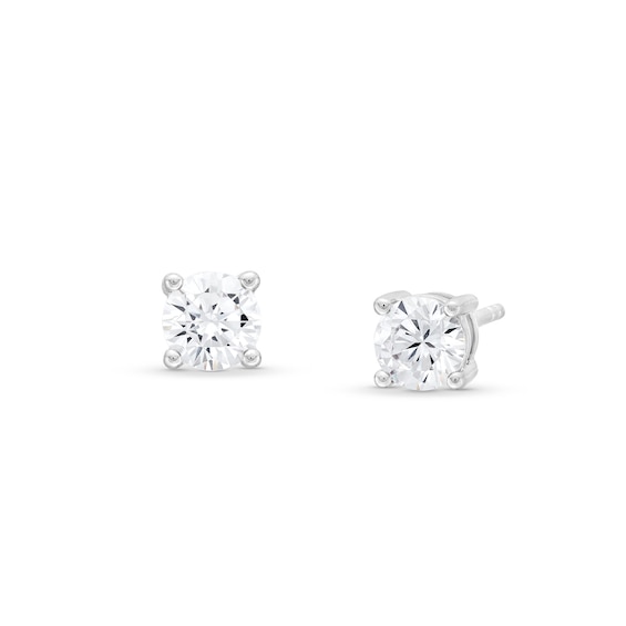 CT. T.W. Certified Lab-Created Diamond Solitaire Stud Earrings in Sterling Silver (I/SI2