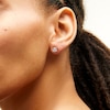 Thumbnail Image 2 of 1.00 CT. T.W. Certified Lab-Grown Diamond Solitaire Stud Earrings in Sterling Silver (I/SI2)