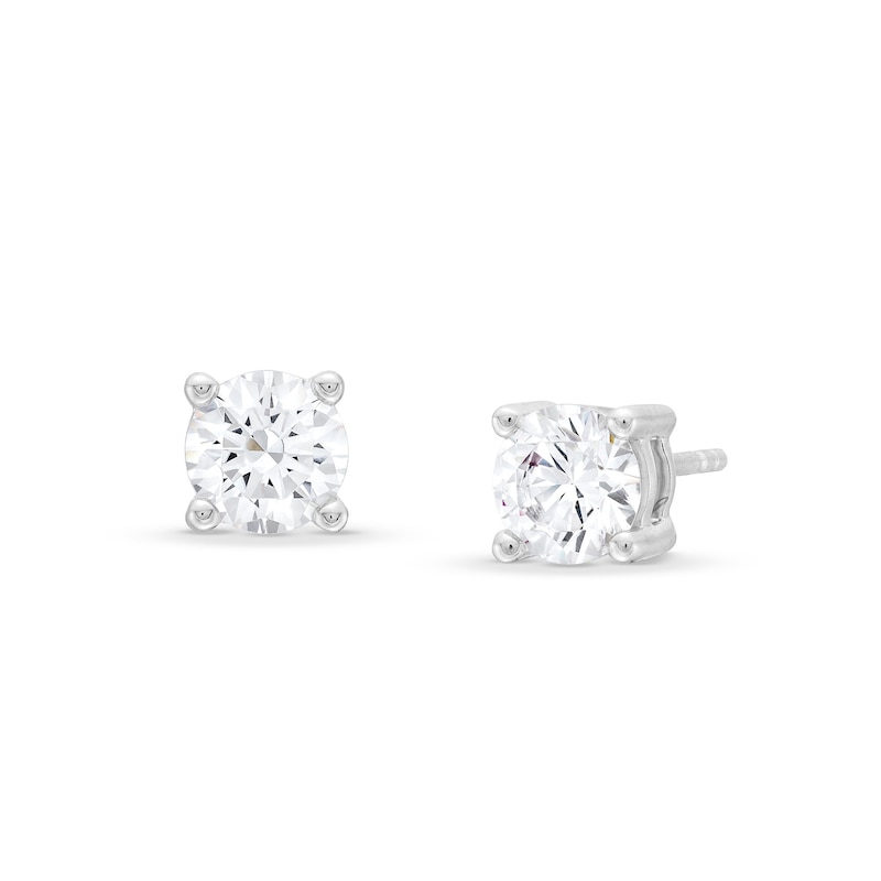 Main Image 1 of 1.50 CT. T.W. Certified Lab-Grown Diamond Solitaire Stud Earrings in Sterling Silver (I/SI2)