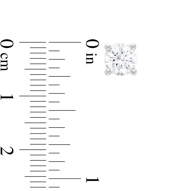 Main Image 3 of 1.50 CT. T.W. Certified Lab-Grown Diamond Solitaire Stud Earrings in Sterling Silver (I/SI2)