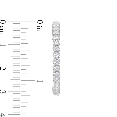 1.00 CT. T.W. Certified Lab-Created Diamond Bubbles Inside-Out Hoop Earrings in Sterling Silver (I/SI2)