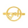 Thumbnail Image 3 of Arabic "My Mother" Open Circle Ring in 10K Gold - Size 7