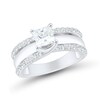 Thumbnail Image 1 of 1.45 CT. T.W. Princess-Cut Diamond Border Engagement Ring in 14K White Gold