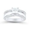 Thumbnail Image 2 of 1.45 CT. T.W. Princess-Cut Diamond Border Engagement Ring in 14K White Gold