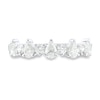 Thumbnail Image 3 of 0.69 CT. T.W. Pear-Shaped and Round Diamond Alternating Anniversary Band in 14K White Gold