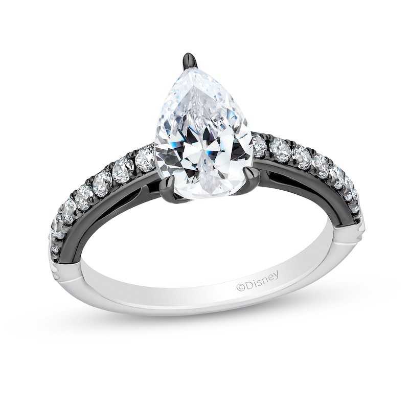 Main Image 1 of Enchanted Star Villains Maleficent 1.88 CT. T.W. Pear Certified Lab-Grown Diamond Engagement Ring in 14K White Gold