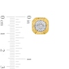 Thumbnail Image 3 of 0.30 CT. T.W. Baguette and Round Multi-Diamond Cushion-Shaped Stud Earrings in 10K Gold