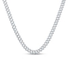 Thumbnail Image 1 of 8.20 CT. T.W. Diamond Curb Chain Necklace in Hollow 10K White Gold - 22”