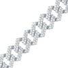 Thumbnail Image 2 of 8.20 CT. T.W. Diamond Curb Chain Necklace in Hollow 10K White Gold - 22”