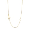 Thumbnail Image 3 of Green and White Jade Flower Bead Chain Necklace in 14K Gold