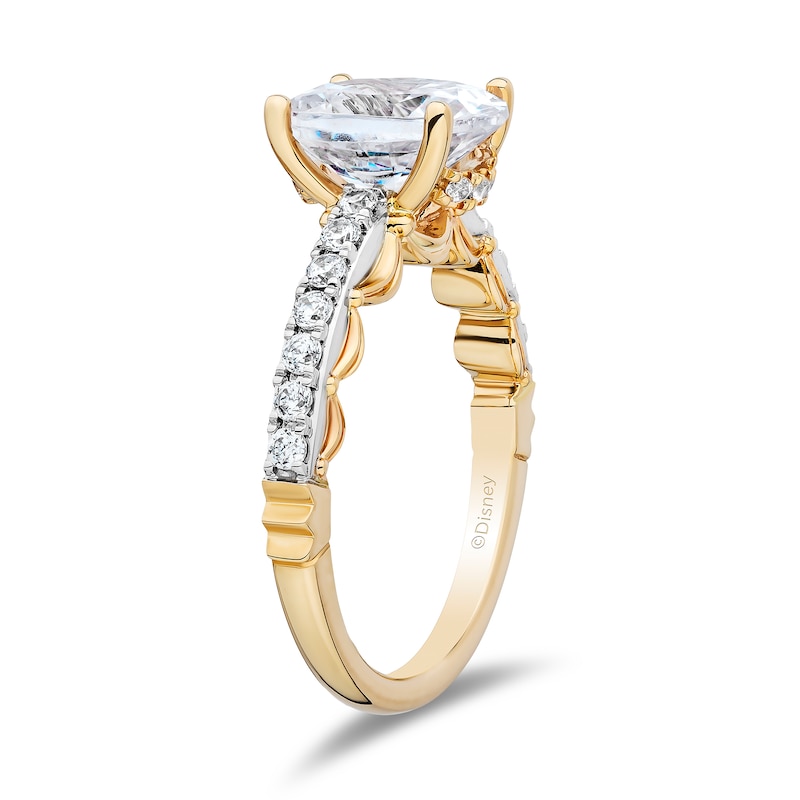 Main Image 2 of Enchanted Star Belle 2.30 CT. T.W. Oval Certified Lab-Grown Diamond Engagement Ring in 14K Two-Tone Gold (F/VS2)