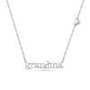 Thumbnail Image 1 of Lowercase "grandma" with Heart Necklace in 10K White Gold