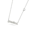 Thumbnail Image 2 of Lowercase "grandma" with Heart Necklace in 10K White Gold