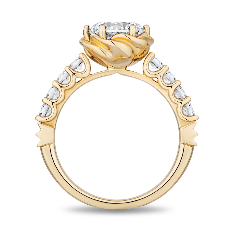 Main Image 3 of Enchanted Star Belle 2.50 CT. T.W. Certified Lab-Grown Diamond Rose Engagement Ring in 14K Gold (F/VS2)