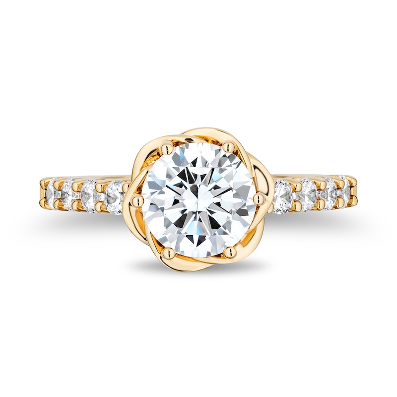 Main Image 4 of Enchanted Star Belle 2.50 CT. T.W. Certified Lab-Grown Diamond Rose Engagement Ring in 14K Gold (F/VS2)