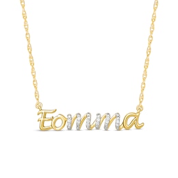 0.04 CT. T.W. Diamond Korean "Eomma" Necklace in 10K Gold