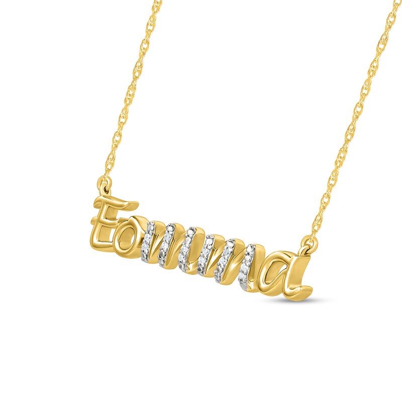 Main Image 2 of 0.04 CT. T.W. Diamond Korean "Eomma" Necklace in 10K Gold