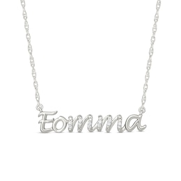 0.04 CT. T.W. Diamond Korean "Eomma" Necklace in 10K White Gold