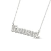 Thumbnail Image 2 of 0.04 CT. T.W. Diamond Korean "Eomma" Necklace in 10K White Gold