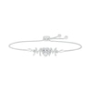 Thumbnail Image 1 of 6.0mm Heart-Shaped White Lab-Created Sapphire "MOM" Bolo Bracelet in Sterling Silver - 9"