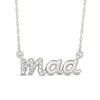 Thumbnail Image 1 of 0.04 CT. T.W. Diamond "maa" Script Necklace in 10K White Gold